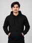 Black plain hoodie cotton fleece