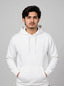 white plain hoodies cotton fleece