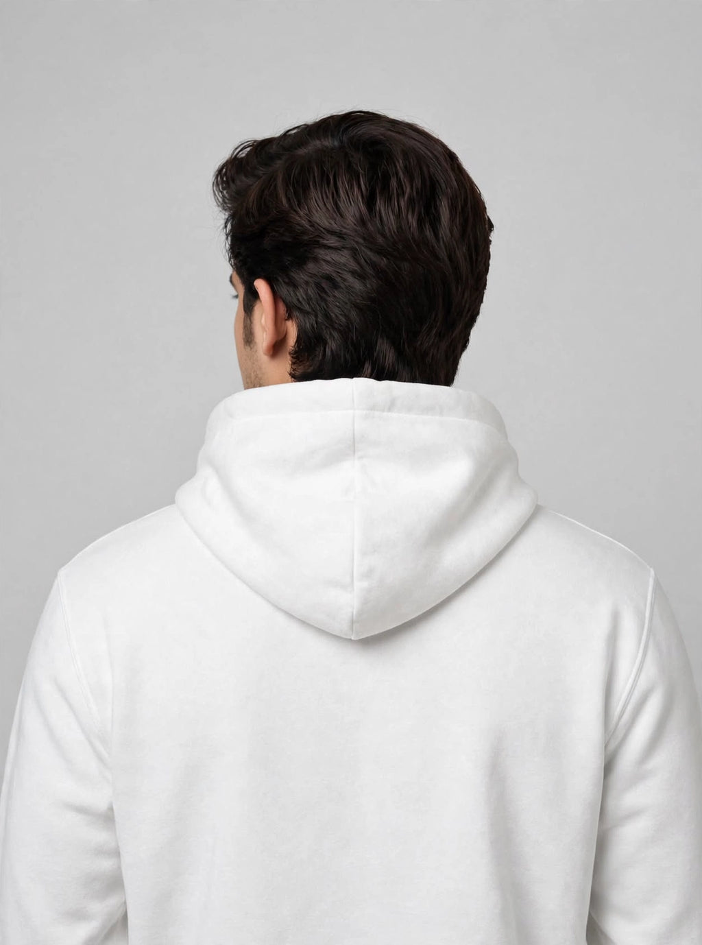 white plain hoodies cotton fleece