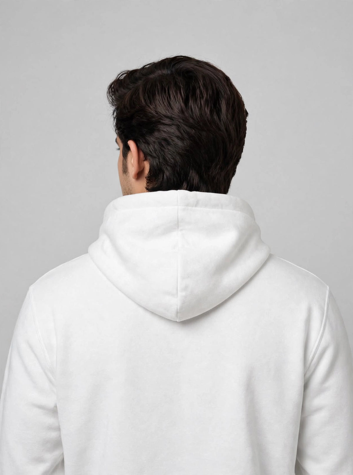white plain hoodies cotton fleece