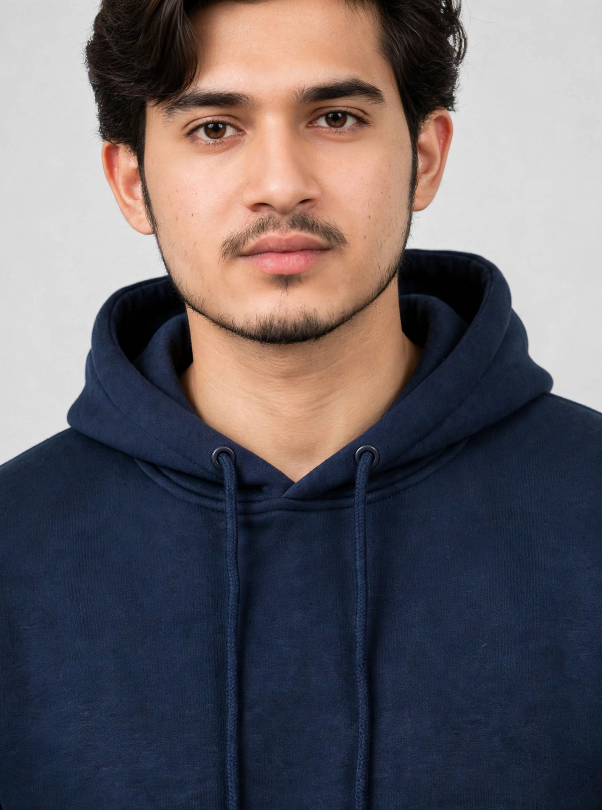 navy blue plain hoodies cotton fleece