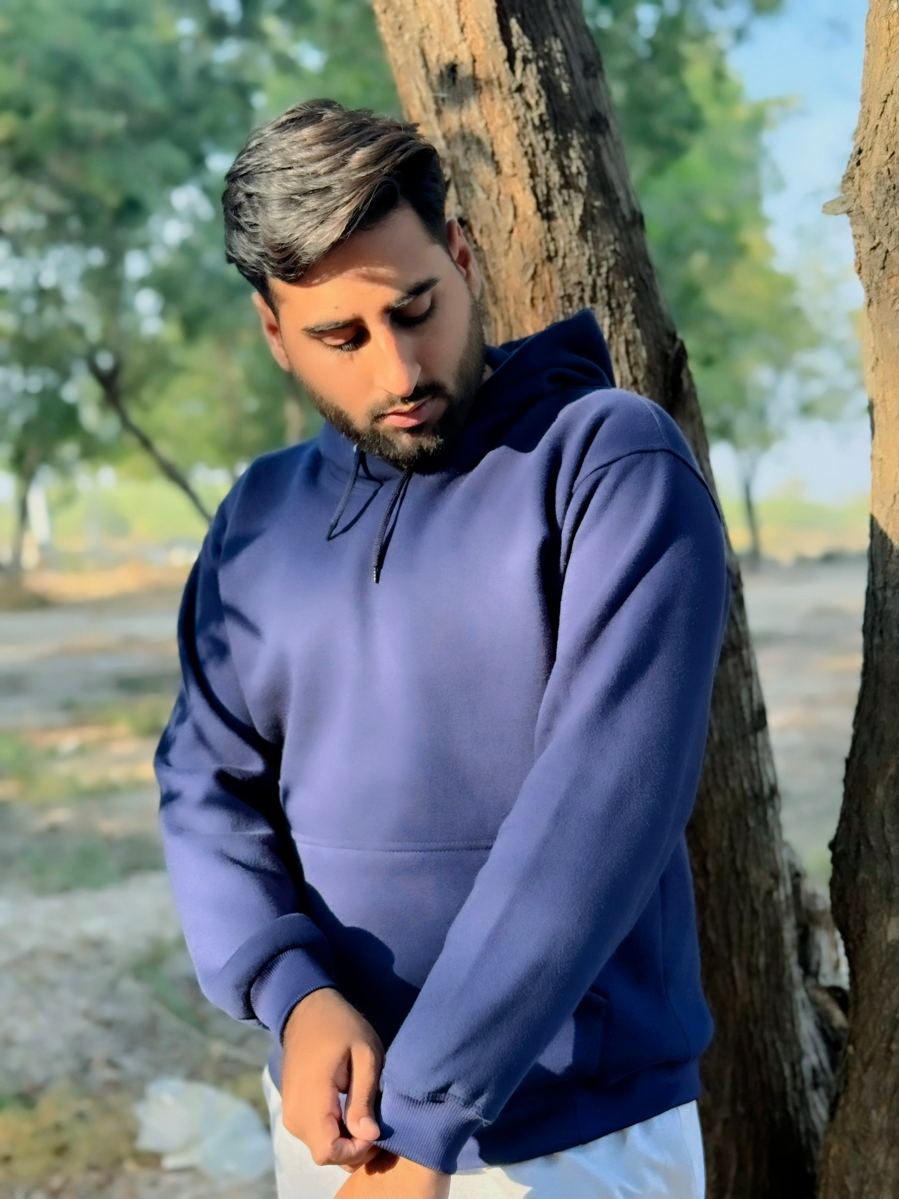 Navy Blue Imported Hoodie