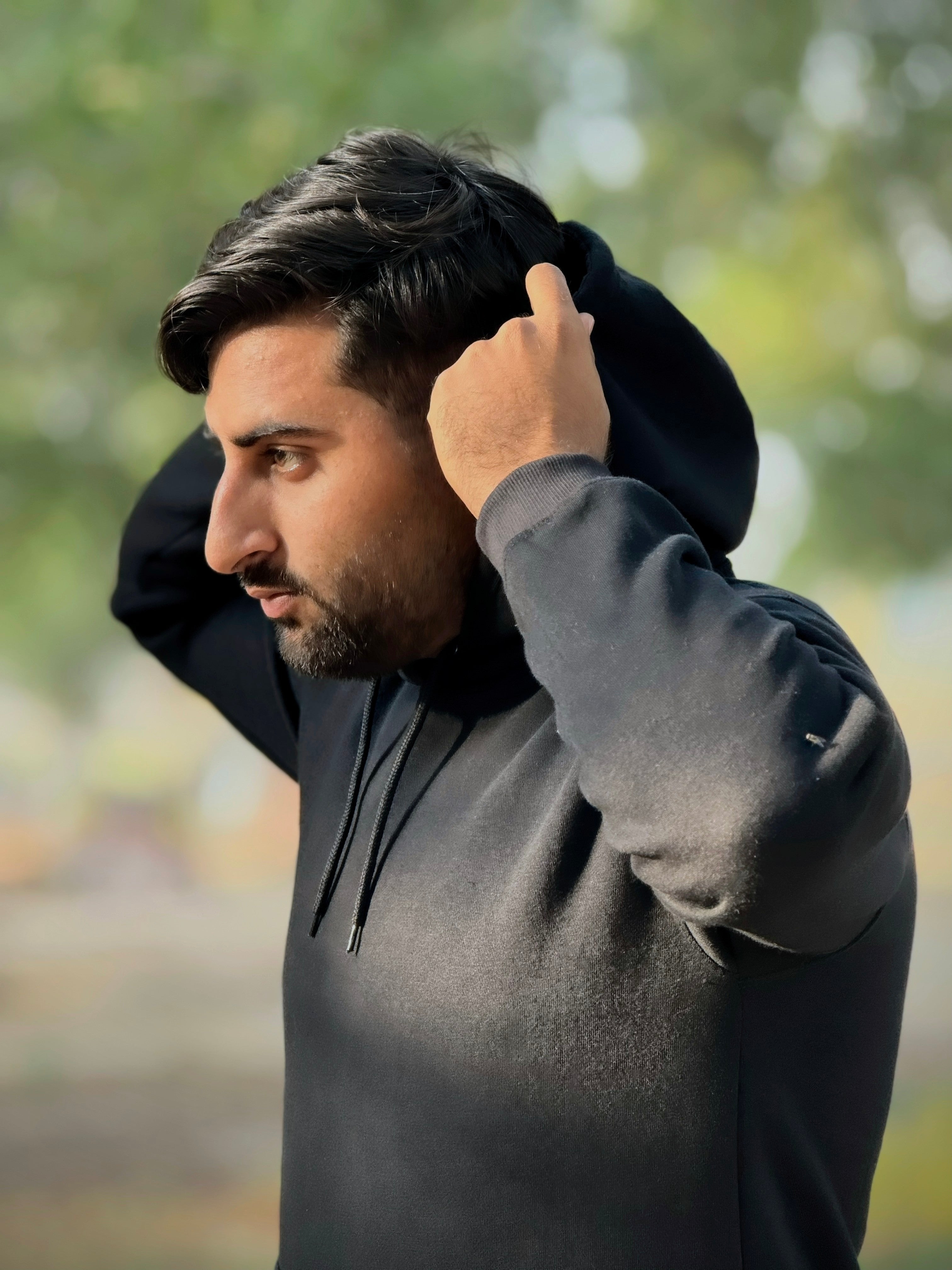 Black Imported Hoodie